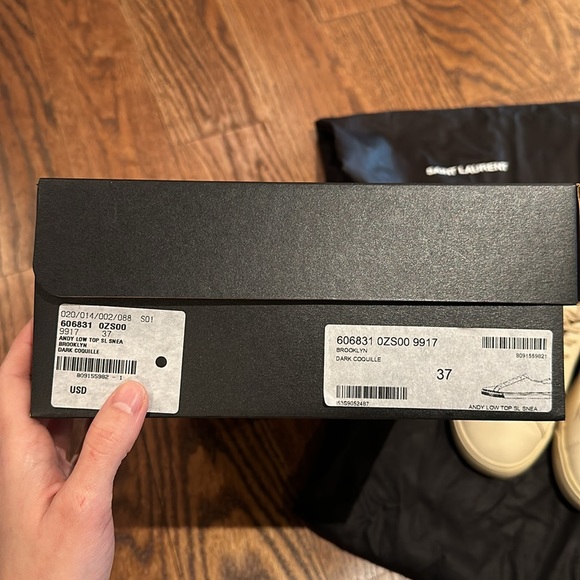 Saint Laurent YSL Andy low top sneakers size 37 tan - Picture 12 of 12